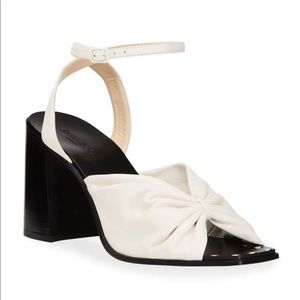 Jimmy Choo 85 Jasie Pleated Leather Ankle-Strap Sandals size 36